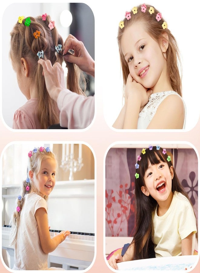 JANFUN Small Flower Hair Clips 100PCS, Mini Hair Clips Baby Claw Clips Cute Jaw Clips Hair Pins Hair Barrettes Toddler Hair Accessories for Women Girls Kids Teens, Colorful - Image 5